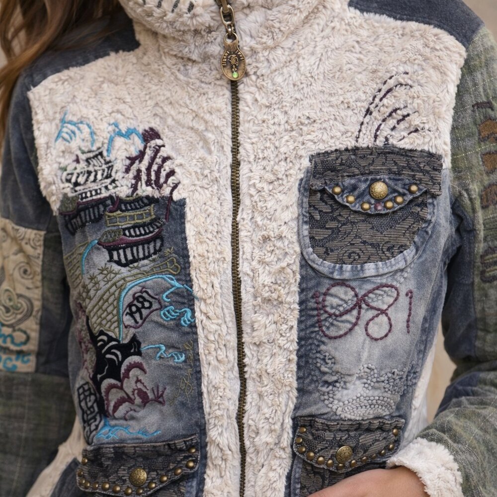 Unique Multicolor Embroidered Jacket